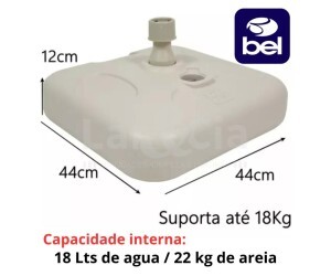 BEL FIX BASE PARA GUARDA-SOL OU OMBRELLONE 18 KG BRANCA