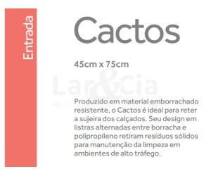 KAPAZI CAPACHO EMBORRACHADO CACTOS PRO CINZA 45X75CM