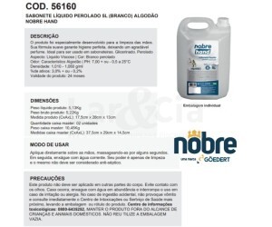 NOBRE SABONETE LIQUIDO PEROLADO ALGODAO 5 LTS