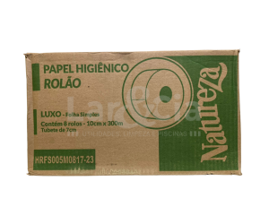 PAPEL HIGIENICO ROLAO NATUREZA 100% CELULOSE 300 MTS