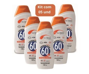 KIT 05 PROTETOR SOLAR 60 FPS 120 ML - NUTRIEX