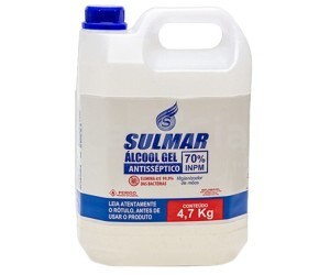 ALCOOL 70 GEL 05 LTS SULMAR